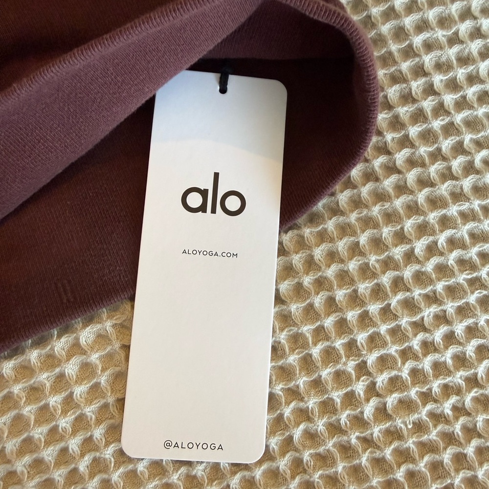 ALO Yoga Seemless Delight High Neck Bra Tank Color: Cherry Cola - Picture 4 of 5
